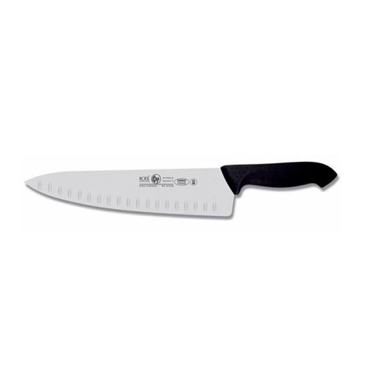 Нож поварской "Шеф" 25см с бороздками, черный HORECA PRIME 28100.HR80000.250