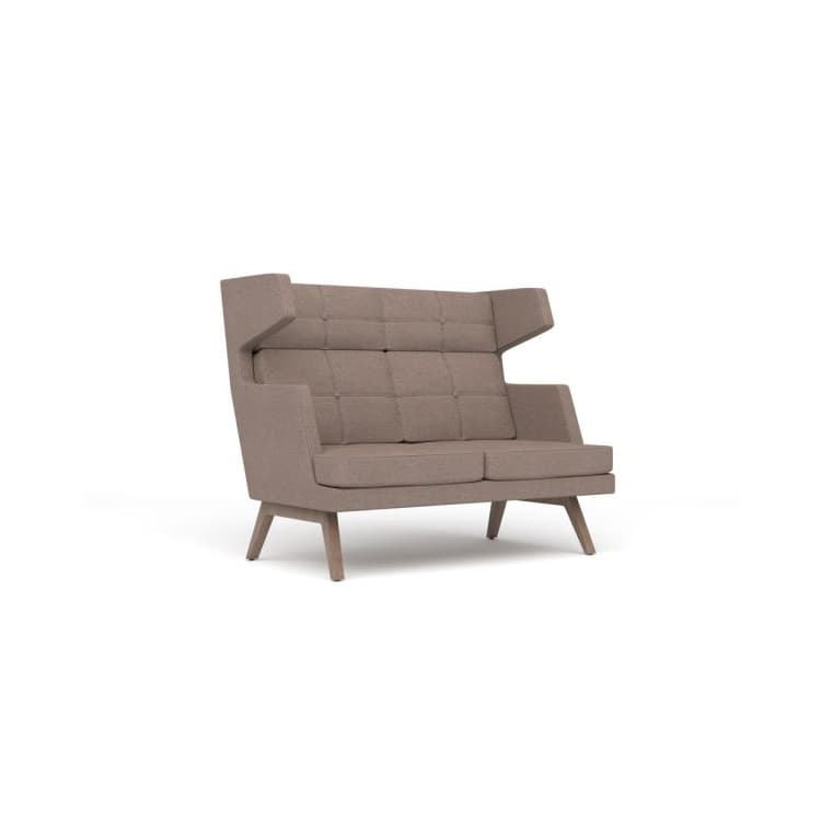 Диван 2-местный высокий Юнитекс МАРЛИ МР/2/В/О/Uno caramel ткань / Uno caramel