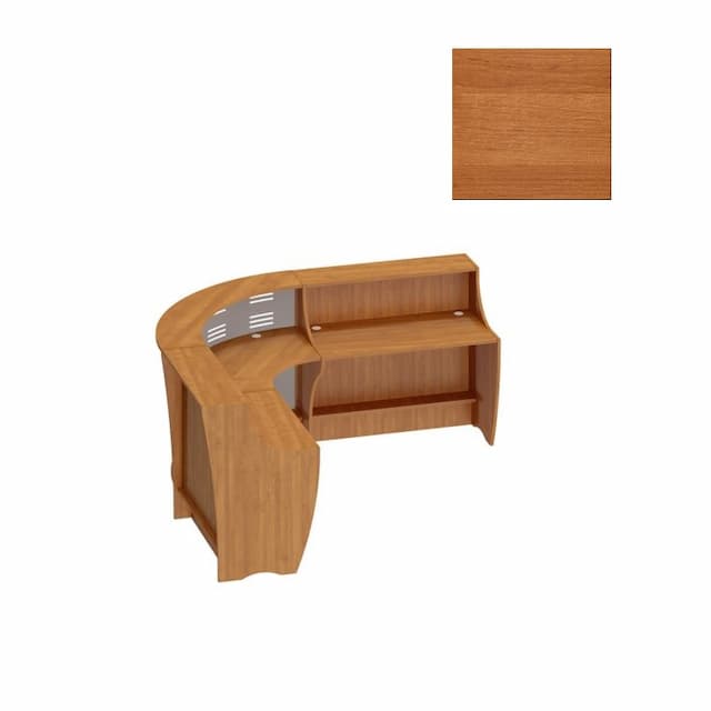 Стойка ресепшен Юнитекс ФОРМУЛА Вариант компоновки N 3 (Три модуля) ольха европейская