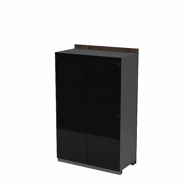 Модуль шкафа со стеклом средний Алсав MAGNETIC 15ШДС-С.149 (868х460х1400) брауни/graphit