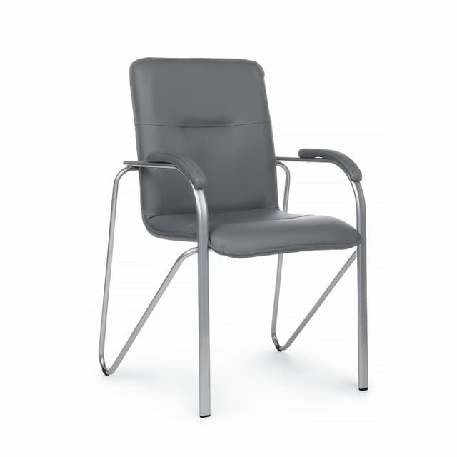 Стул с мягкими подлокотниками Riva Chair Самба (SMB-01) серый