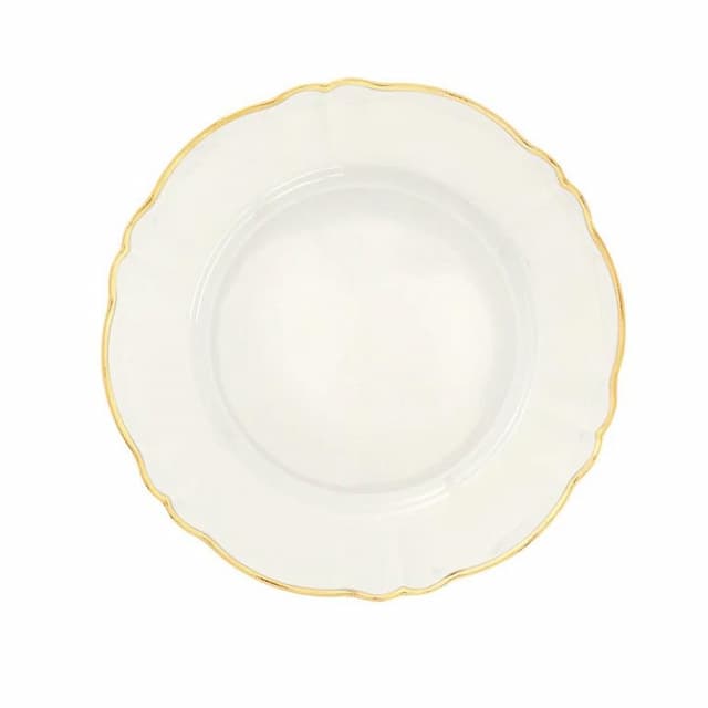 Тарелка Ø 32,5 см Bitossi Parisienne PAR02028 (цвет молочный, с золотым ободком)