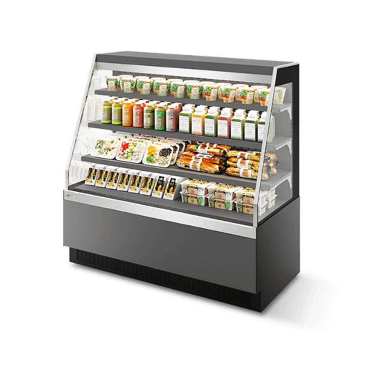 Витрина кондитерская Chilz VETE II KUB OF 130 ВК203 (серый матовый/шлифованная нержавейка)