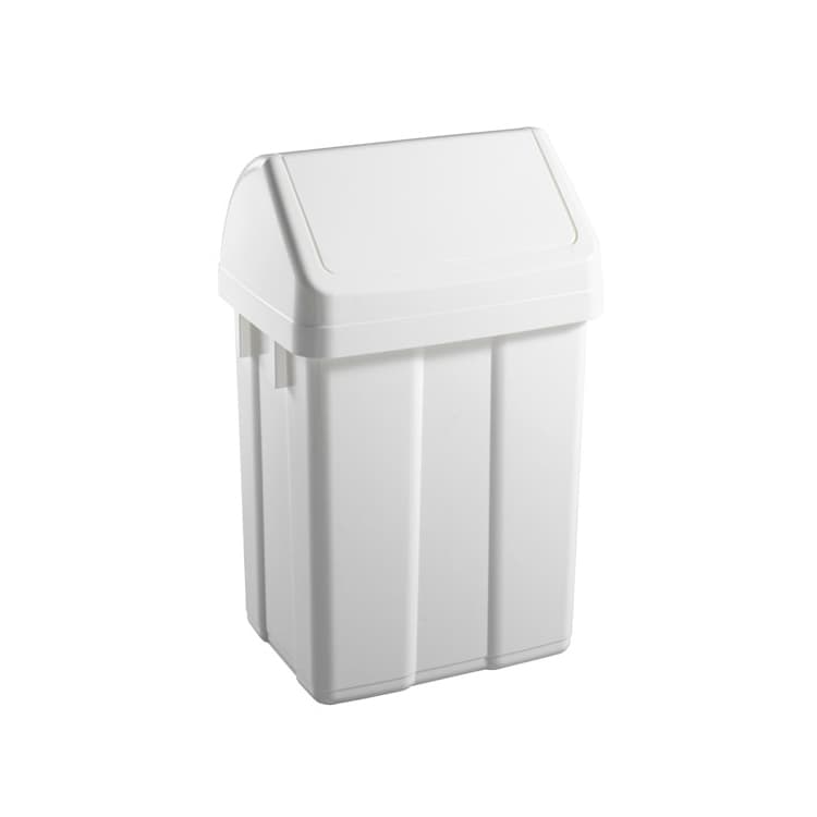 Мусорное ведро с крышкой TTS MAX белое, 25 л.
