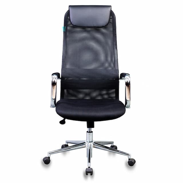 Кресло руководителя Бюрократ KB-9N черный TW-01 TW-11 сетка/ткань с подголов. крестов. металл хром