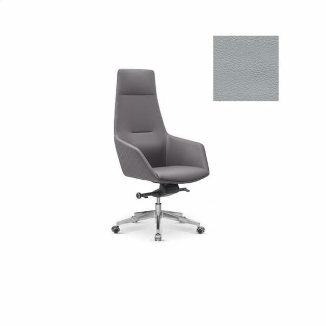 Кресло для руководителя Aurora Au/MX/CN1132 экокожа премиум / светло-серая