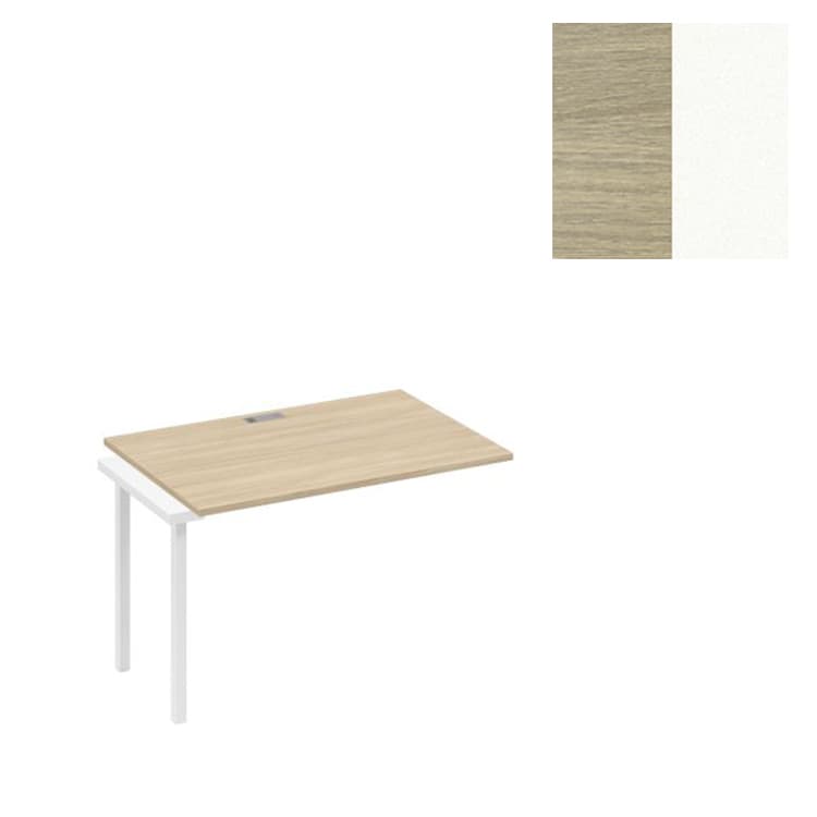 Секция стола Юнитекс А4 120 на металлокаркасе QUATTRO А4 Б4 023-1 ДК (120x80x75) дуб скандинавский/металлокаркас белый