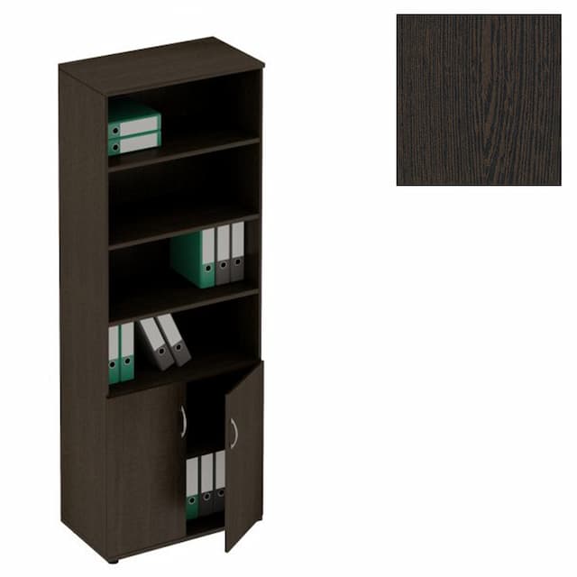 Шкаф для документов полузакрытый Юнитекс Формула (80x45x219) ФР 371 ВТ венге темный