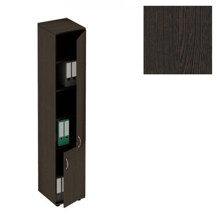 Шкаф для документов узкий Юнитекс Формула (41x45x219) ФР 383 ВТ венге темный