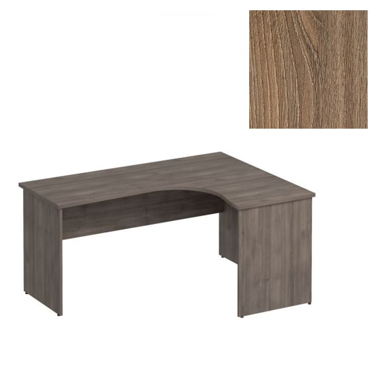 Стол эргономичный правый Юнитекс Комфорт К.125 ШТ (160x120x75) дуб шамони темный