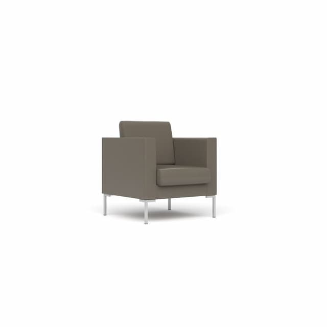 Кресло Юнитекс БЕРЛИН Бр. 006.01 экокожа премиум / серо-коричневая