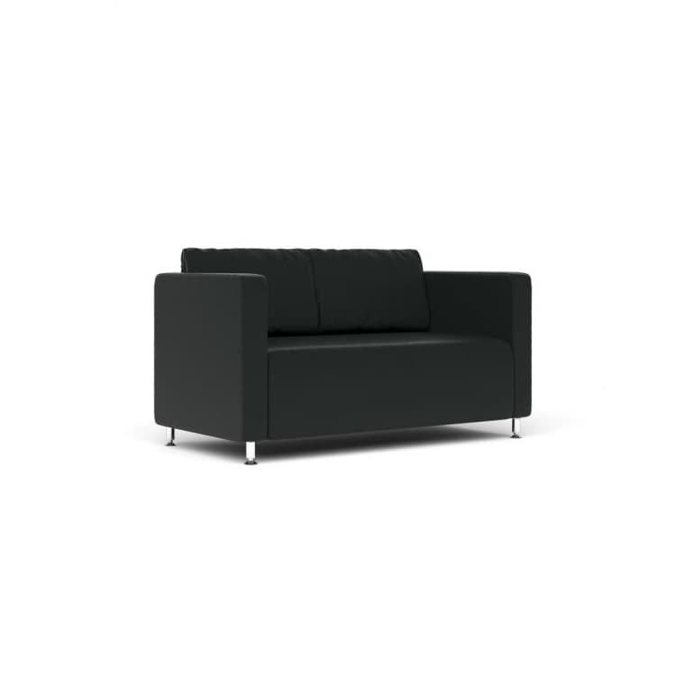 Диван 2-х местный Юнитекс РОБИН Rb.001.01 искусственная кожа / черная
