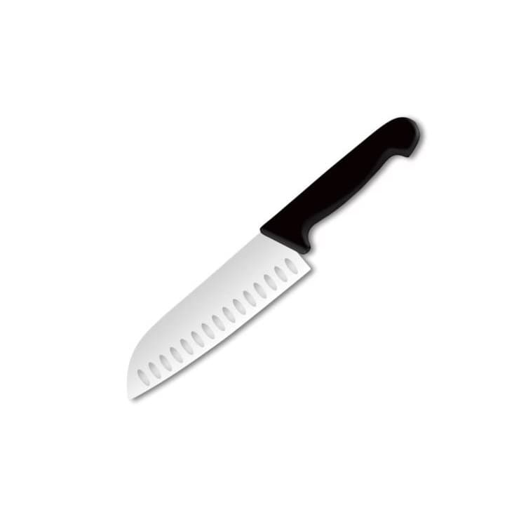 Нож с бороздками 18см MACO 413960 черный