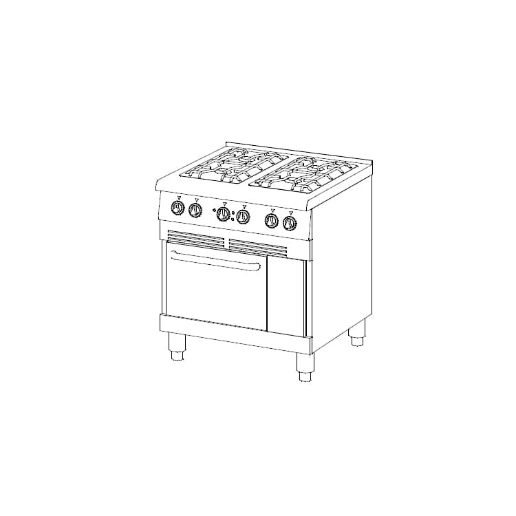 Плита газовая Ascobloc MGH 413