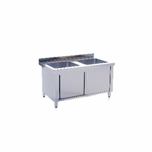 Стол закрытый с двумя ваннами Cryspi СВП Ш К2 1700x600