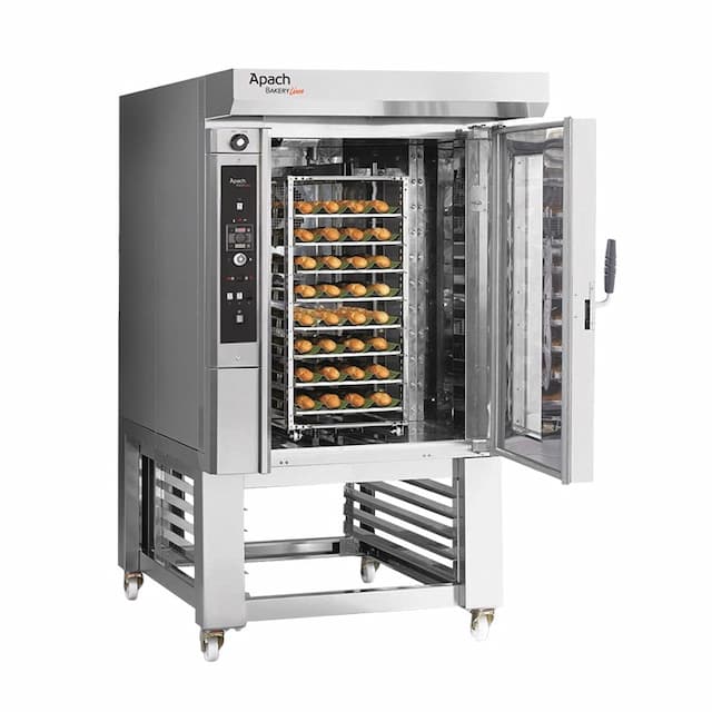 Печь миниротационная электрическая с подом на колесах APACH BAKERY LINE C46EL APTA+E218PA/C